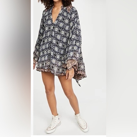Free People Floral Mini Dress Size M NWT - Picture 6 of 13